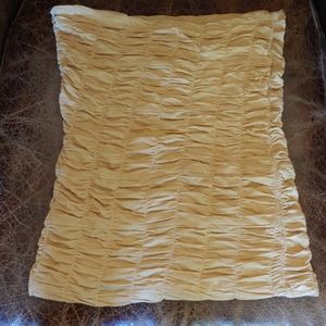 Tan Ruched Stretchy Tube Top